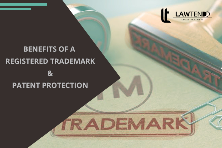 How can trademarks and patents benefit an organization?