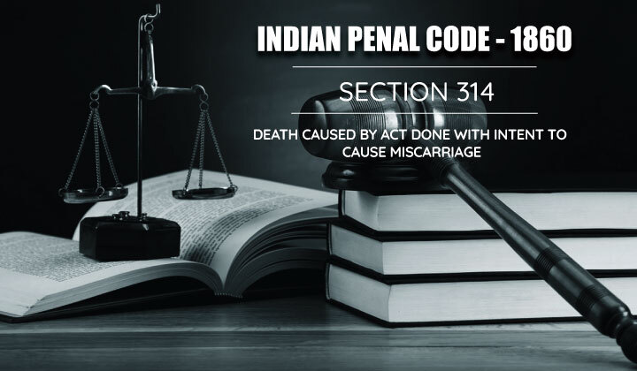 Section 314 - Death Caused By Act Done With Intent To Cause Miscarriage 